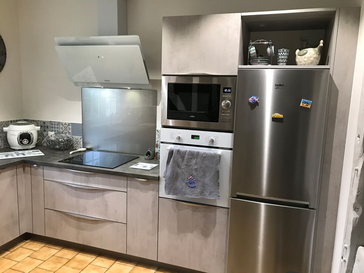 Cuisine avant-après sur mesure Trend Béton Clair