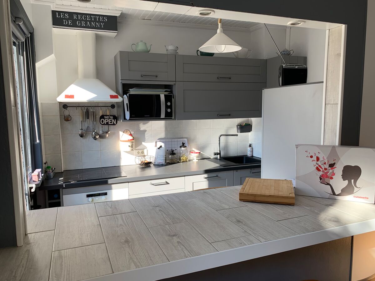 Cuisine avant-après sur mesure Trend Cube Gris Minéral