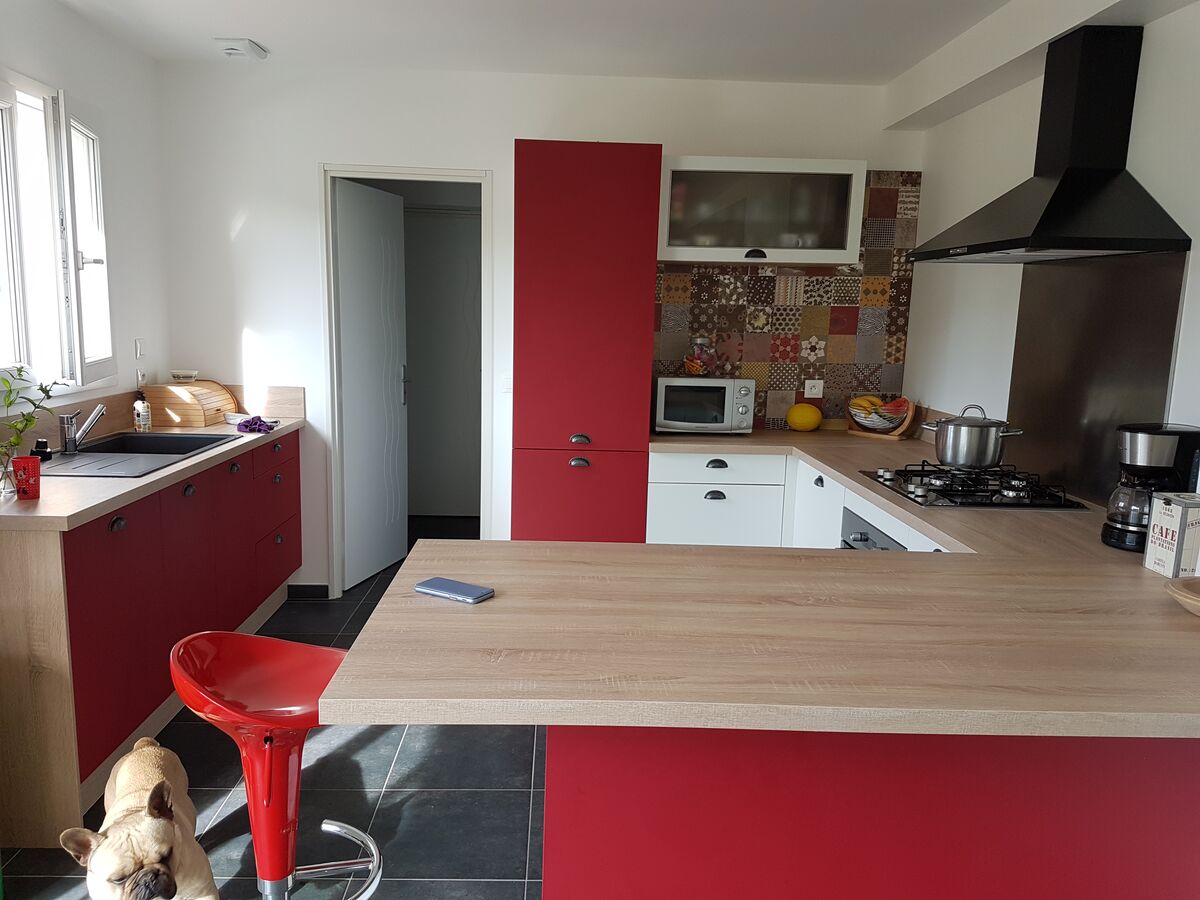 Cuisine avant-après sur mesure Vega Prem's Blanc mat