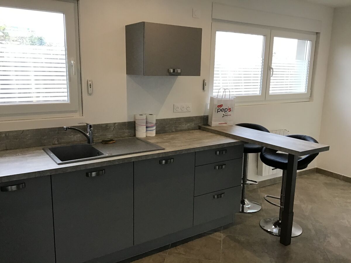 Rénovation cuisine équipée sur mesure Trend Gris Minéral