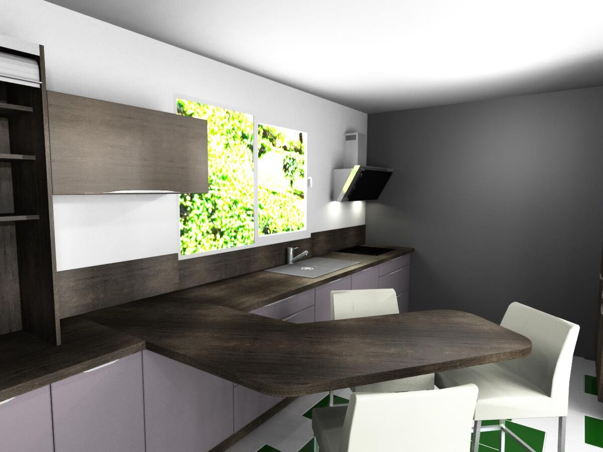 Cuisine avant-après sur mesure Trend + Gris minéral