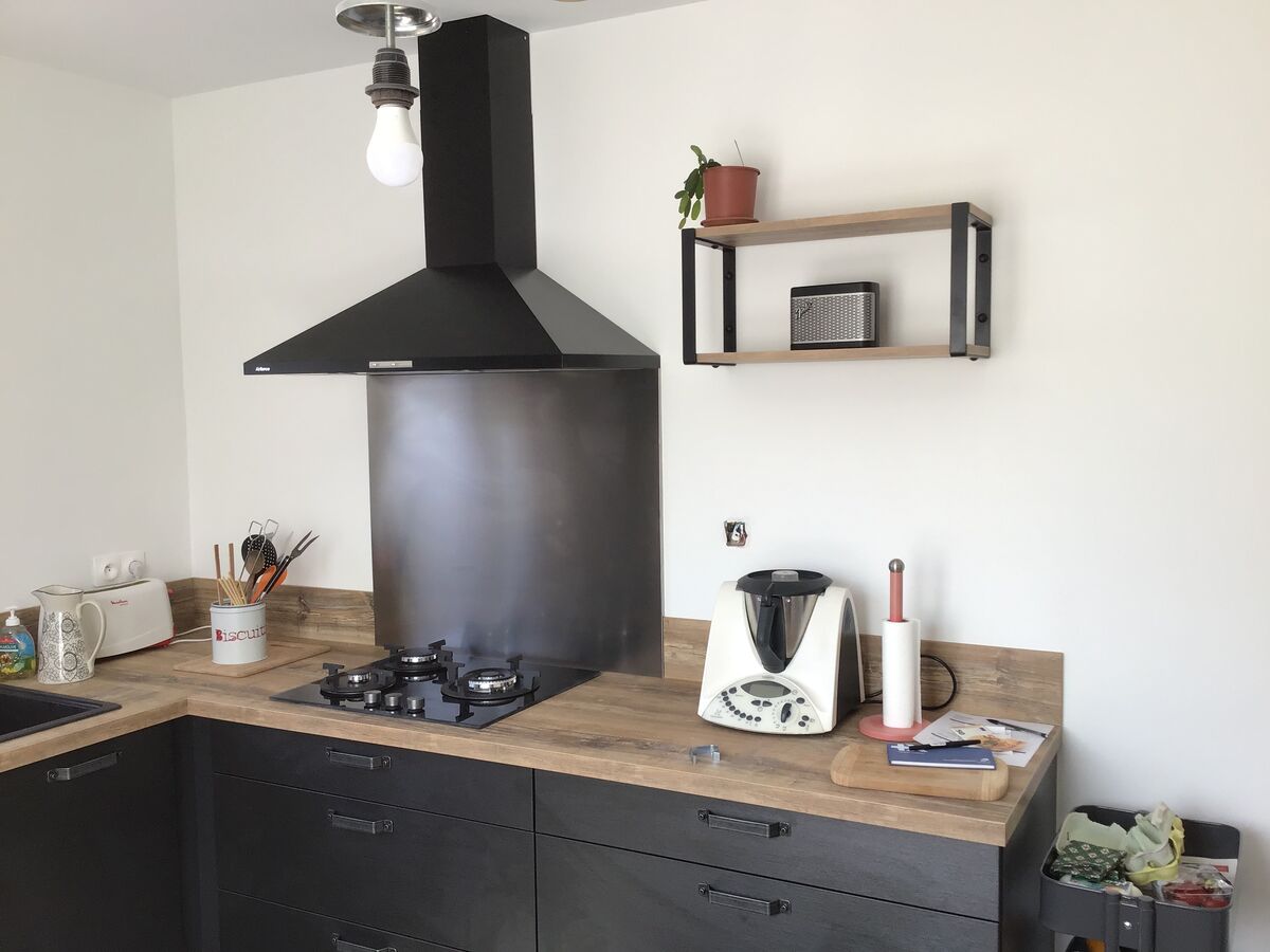 Cuisine avant-après sur mesure Vista Métal Brossé