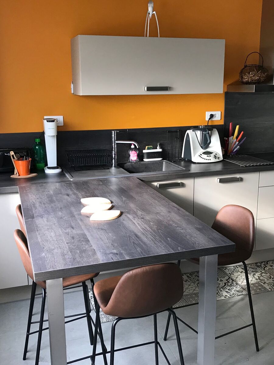 Cuisine équipée sur mesure Trend Mistigris et Woody Dark