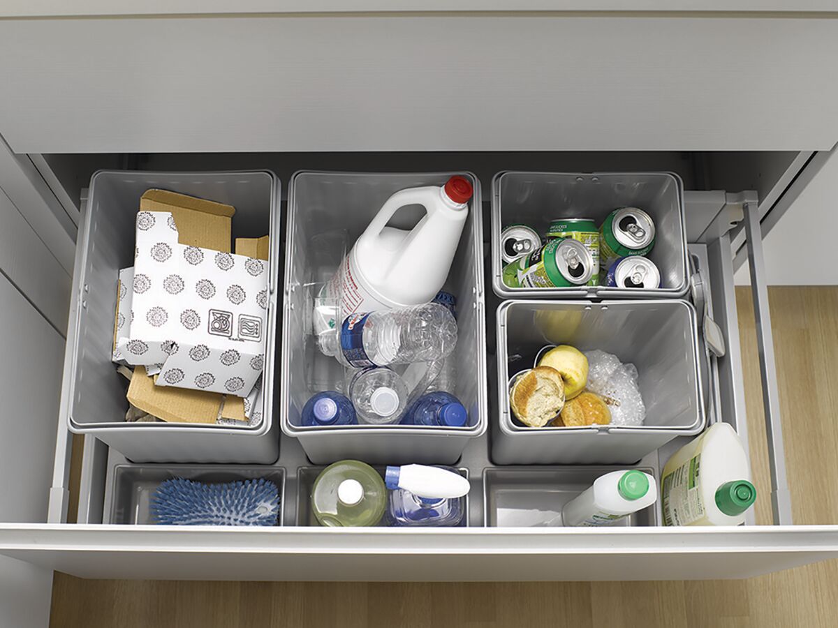 Poubelle 4 bacs pour le tri