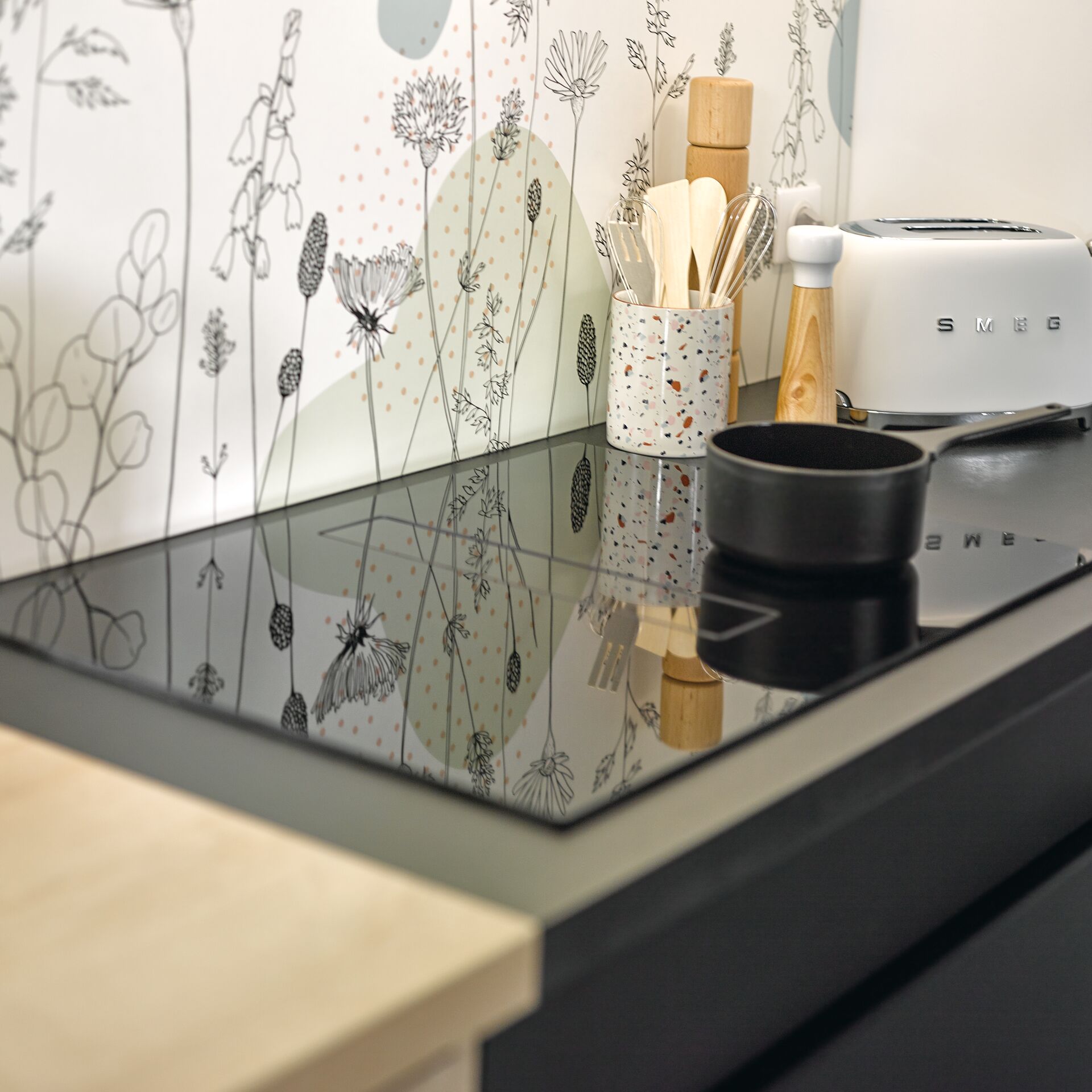 Plaque induction aspirante