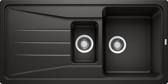 EVIER UN BAC DEMI NOIR BLANCO