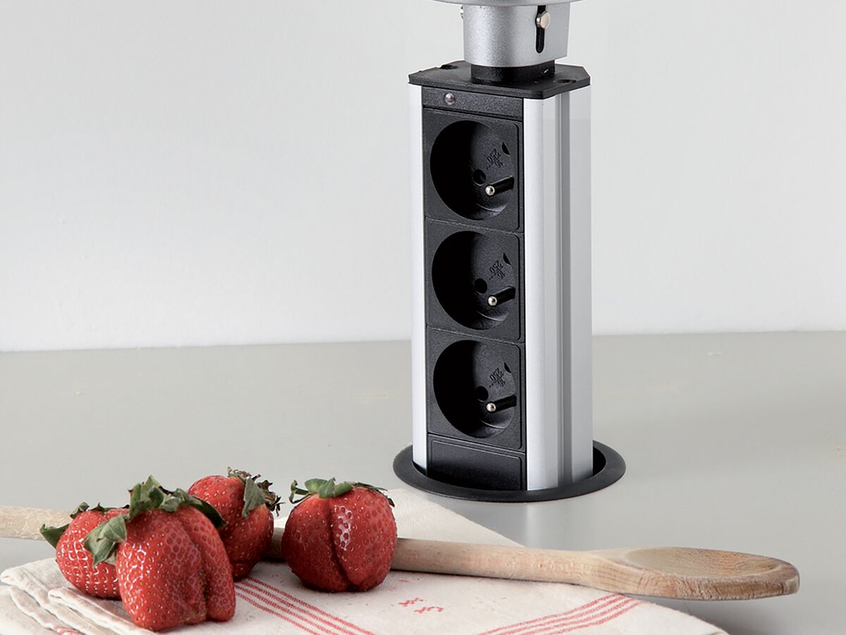 Prise escamotable cuisine