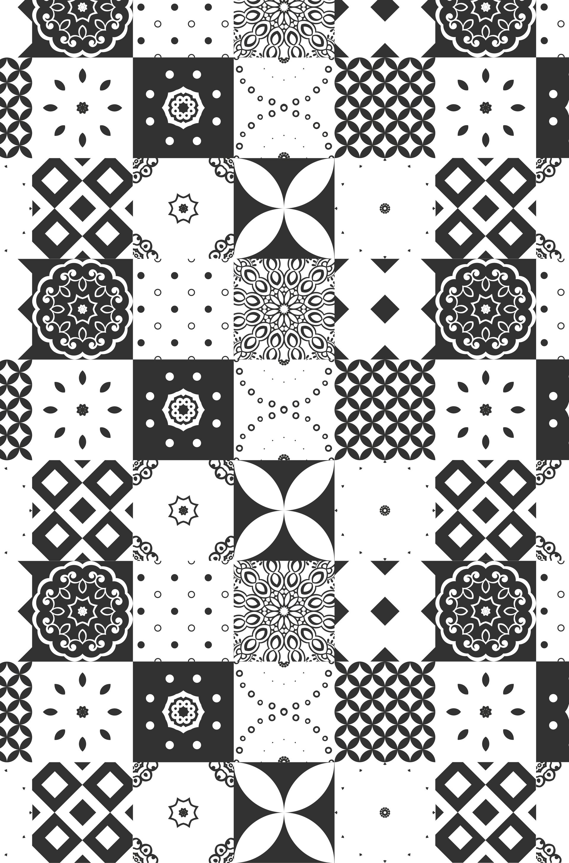 Panneau de crédence à impression numérique - Carreaux de ciment