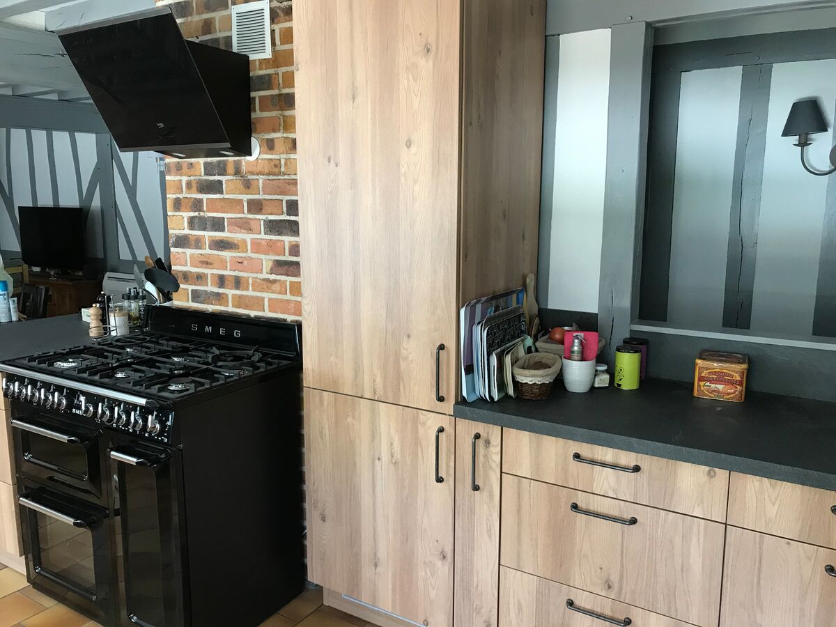 Cuisine avant-après sur mesure Trend Chêne Honey