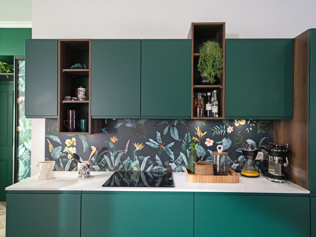 Cuisine verte et blanche tendance | Cuisinella