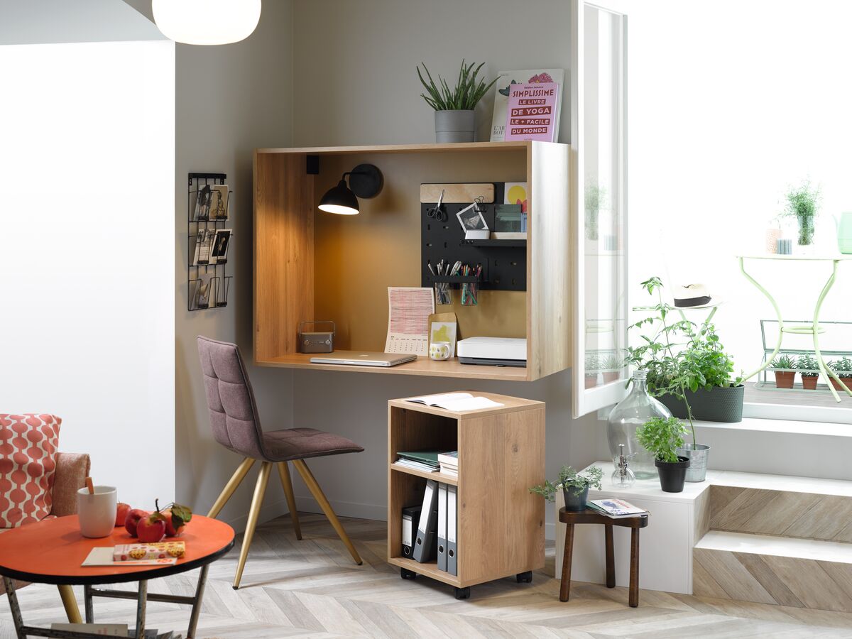 Bureau simple en bois  Bureau chene, Mobilier design, Deco
