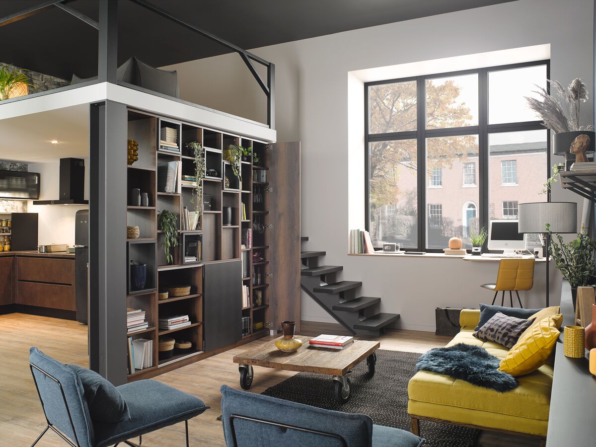 BIBLIOTHEQUE Chêne moka