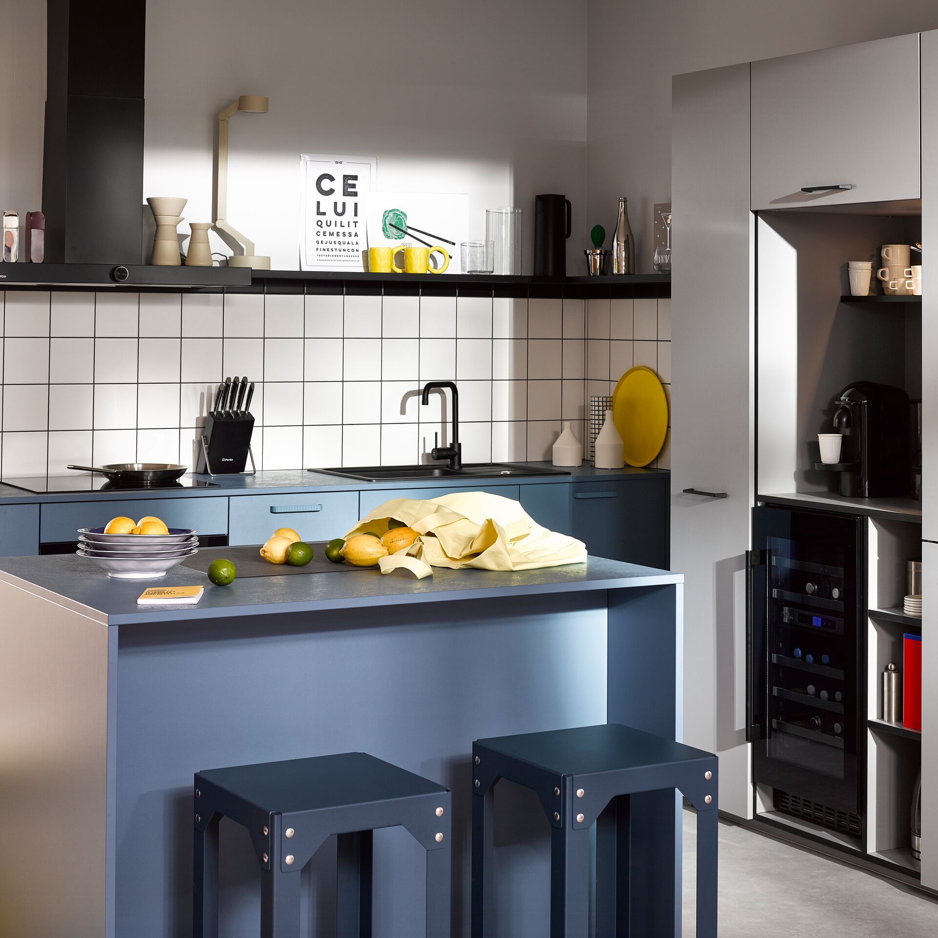 Cuisine avec îlot central sur mesure