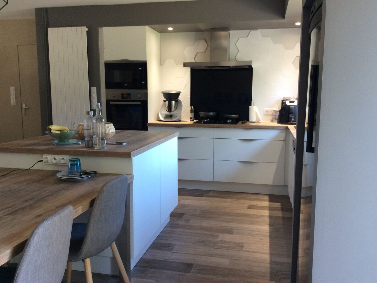 Cuisine avant-après sur mesure Trend Blanc Mat