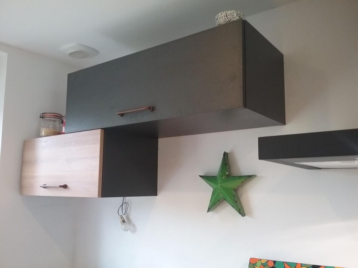 Cuisine avant-après sur mesure Label Métal Brossé