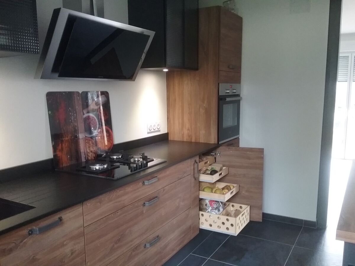 Rénovation cuisine équipée sur mesure Trend Chêne Honey