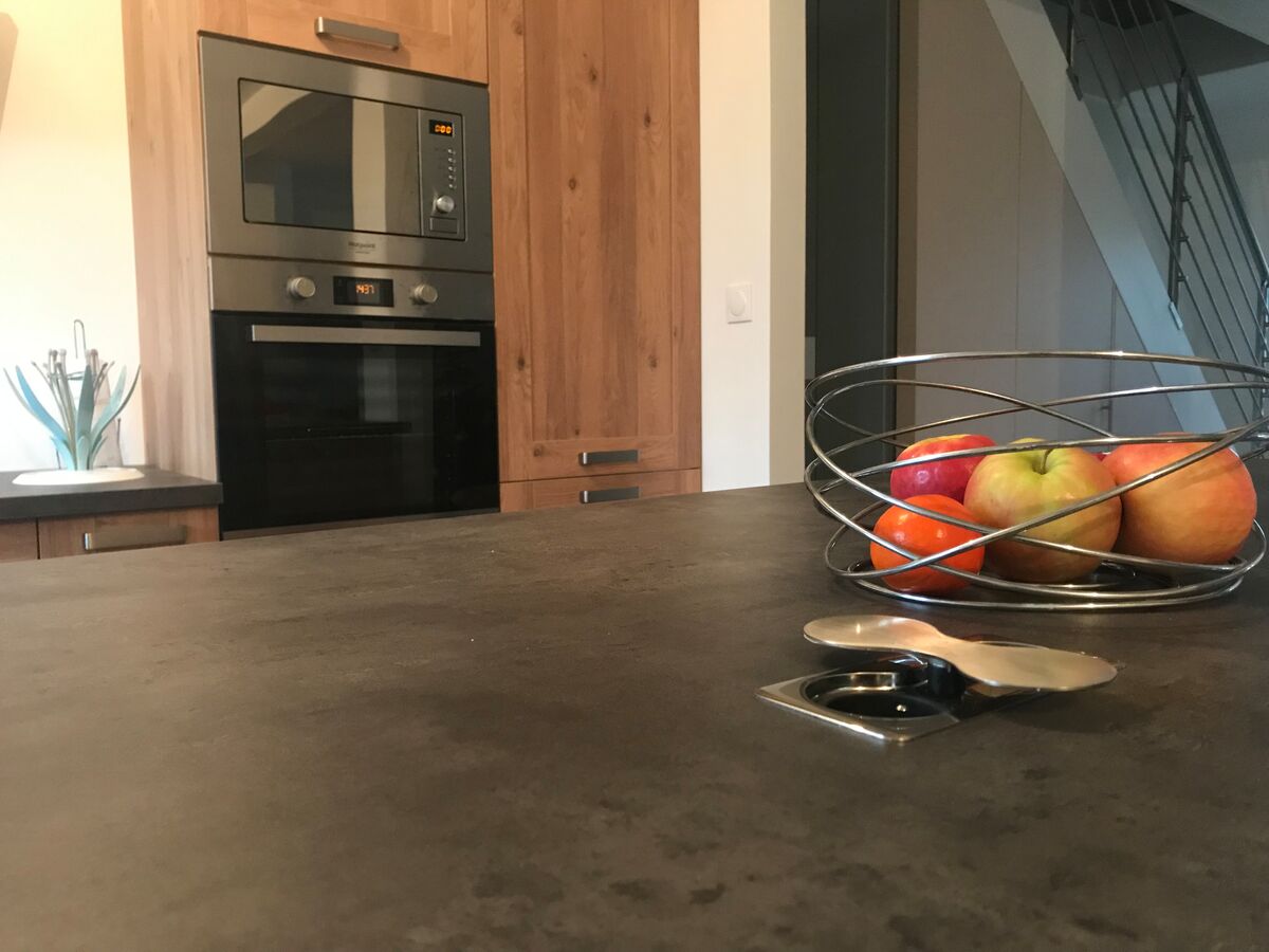 Cuisine avant-après sur mesure Trend Cube Chêne Honey