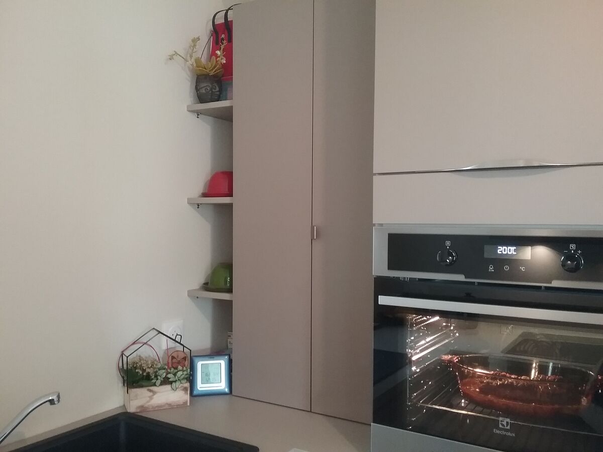 Cuisine avant-après sur mesure Trend Taupe Mat