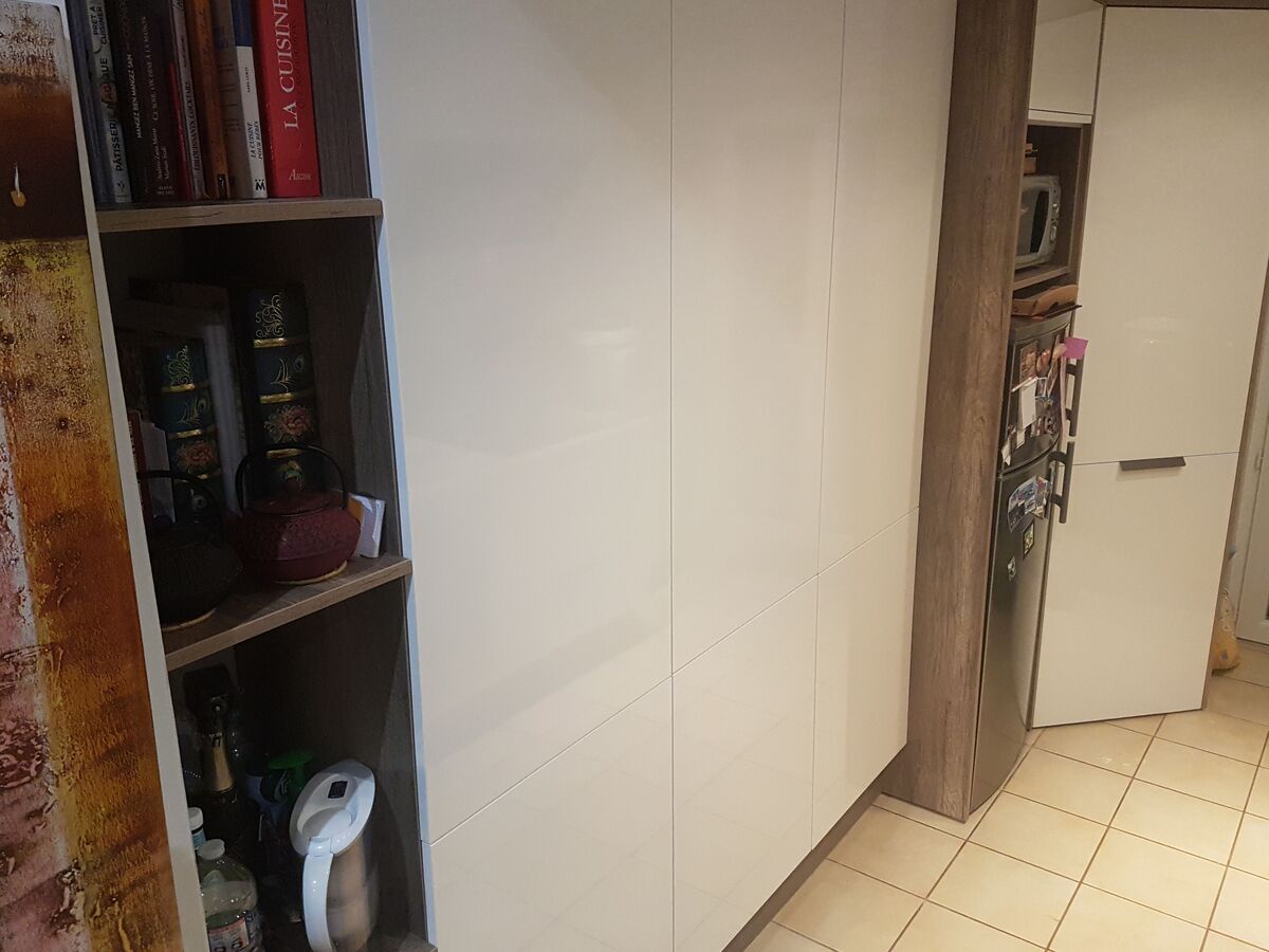 Cuisine avant-après sur mesure Light Blanc Brillant