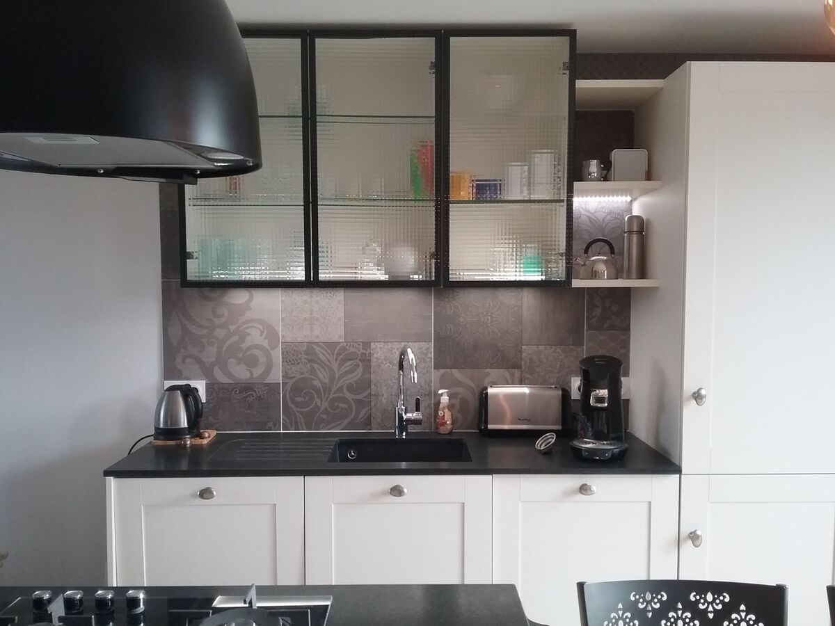 Cuisine avant-après sur mesure Trend Blanc Mat