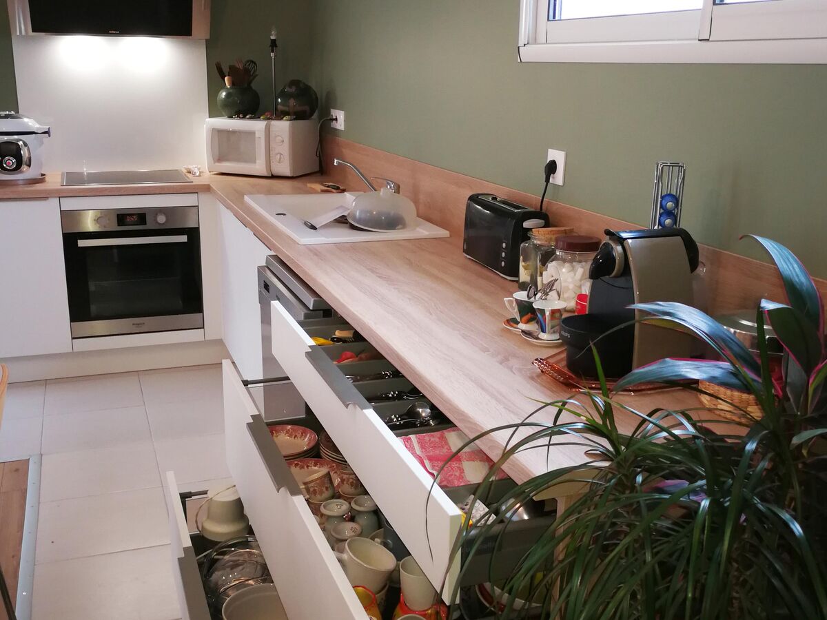 Cuisine avant-après sur mesure Trend Blanc Mat