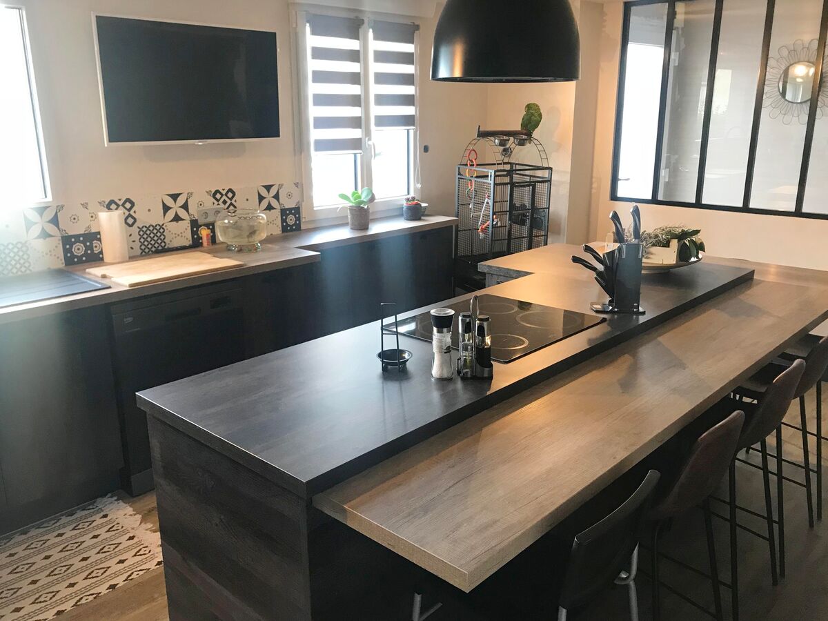 Cuisine avant-après sur mesure Trend Woody Dark et Winoka