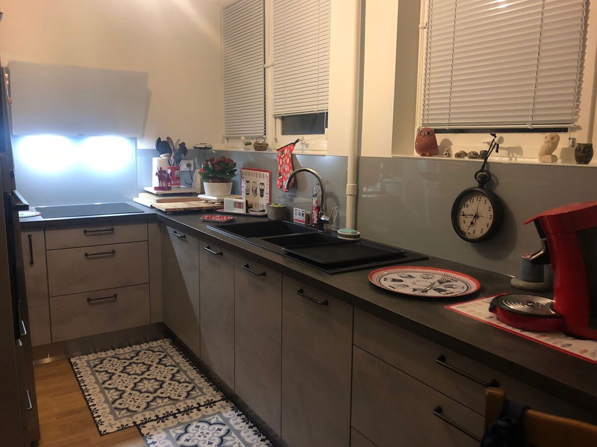 Cuisine équipée sur mesure Trend Béton Clair