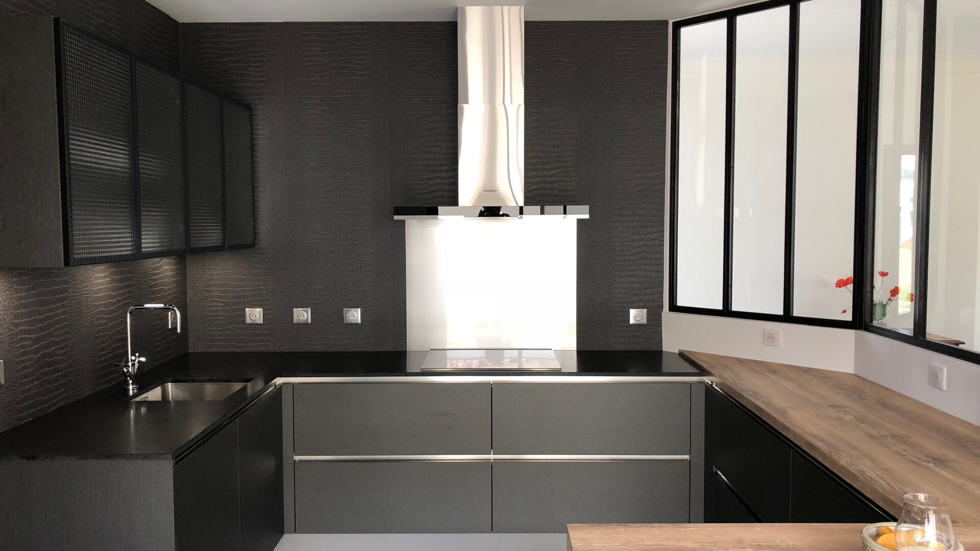 Cuisine équipée sur mesure Label Métal Brossé