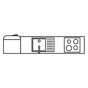 Cuisine équipée en I - Cuisinella