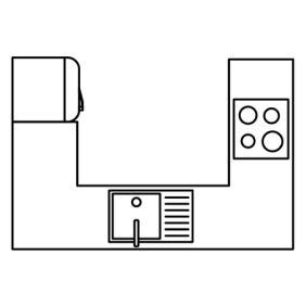 Cuisine équipée en U - Cuisinella